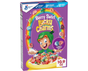 LUCKEY CHARMS CEREAL BERRY SWIRL 297G X 6 PACK