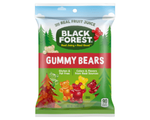 BLACK FOREST PEG BAG GUMMY BEARS 120G X 12 PACK