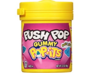 PUSH POP GUMMY POP ITS 58G X 8 PACK