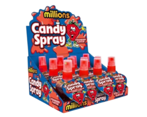 MILLIONS CANDY SPRAY STRAWBERRY UK 45ML X 12 PACK