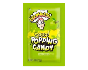 WARHEADS SOUR POPPING CANDY GREEN APPLE 9G X 20 PACK