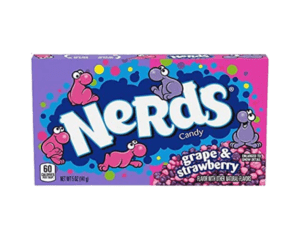 NERDS GRAPE OR STRAWBERRY BOX 141G X 12 PACK