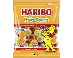 HARIBO FRUITY SQUIRTS 140G X 12 PACK