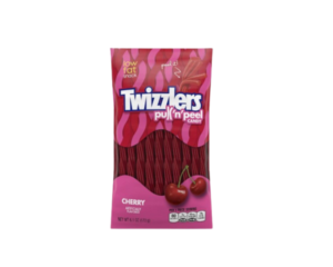 TWIZZLERS PEG BAG CHERRY PULL & PEEL 172G X 12 PACK