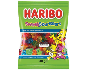 HARIBO SWEET AND SOUR BEARS 140G X 14 PACK