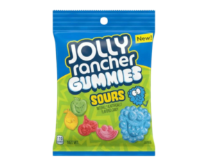 JOLLY RANCHER SOUR GUMMIES PEG BAG 184G X 12 PACK