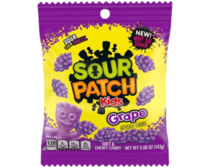 SOUR PATCH KIDS GRAPE BAG 141G X 12 PACK