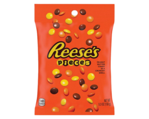 REESES PIECES PEG BAG 150G X 12 PACK