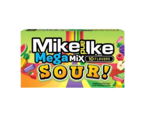 MIKE AND IKE MEGA MIX SOUR PEG BAG 141G X 12 PACK