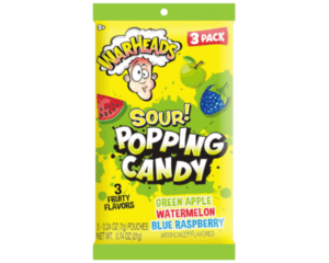 WARHEADS SOUR POPPING CANDY 3PACK 20G X 12 PACK