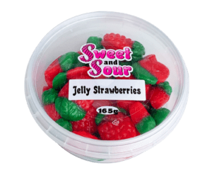 SWEET AND SOUR JELLY STRAWBERRIES 165G X 5 PACK