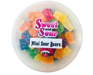 SWEET AND SOUR MINI SOUR BEARS 165G X 5 PACK