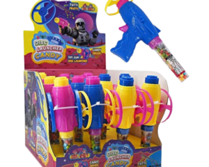 KIDSFRENZY DISC LAUNCHER CANDY GUN (8G X 12) X 8 PACK