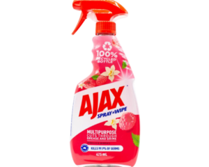 AJAX 475mL SPRAY N WIPE DIVINE BLENDS VANILLA & BERRIES