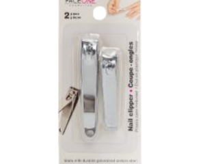 FACEONE NAIL CLIPPER 2PACK CARD