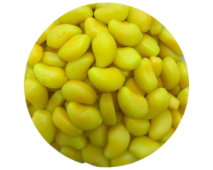 JUICY JELLY PEELED GUMMY GREEN MANGO BULK 1KG BAG