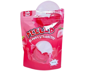 JUICY JELLY PEELED GUMMY STRAWBERRY HANGSELL 120G X 12