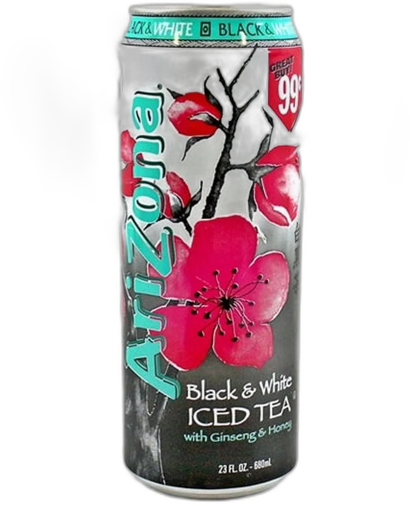 Arizona Beverages Co Black & White Tea 680ML X 24
