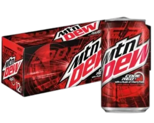 MOUNTAIN DEW CODE RED CHERRY SODA CAN 355ML X 12 P
