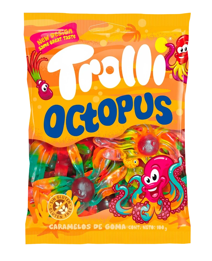TROLLI OCTOPUS HANGSELL 100G X 12
