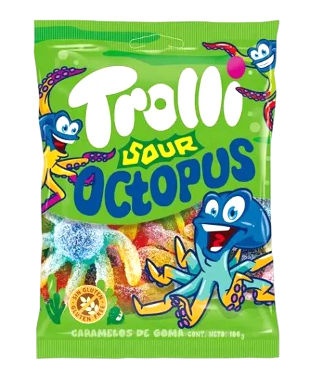 TROLLI SOUR OCTOPUS HANGSELL 100G X 12