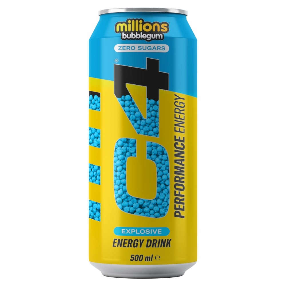C4 Performance Energy Millions Bubblegum 500ml X 12 PACK (UK)