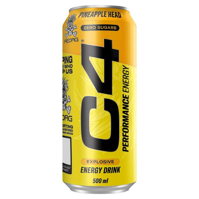 C4 Performance Energy Pineapple Head 500ml X 12 PACK (UK)