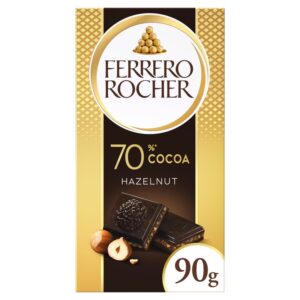 Ferrero Rocher Tablets 70% Cocoa Hazelnut 90g X 8 PACK (UK)
