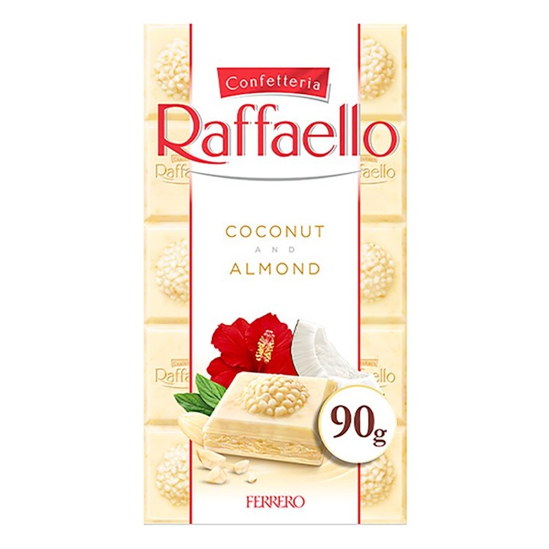 Ferrero Raffaello Tablet Coconut and Almond 90g X 8 PACK (UK)