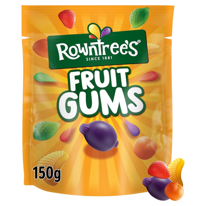 Rowntrees Fruit Gums Pouch 150g X 10 PACK (UK)