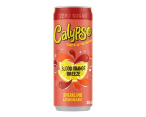 Calypso Blood Orange Breeze Sparkling Lemonade Zero Sugar 330ml can